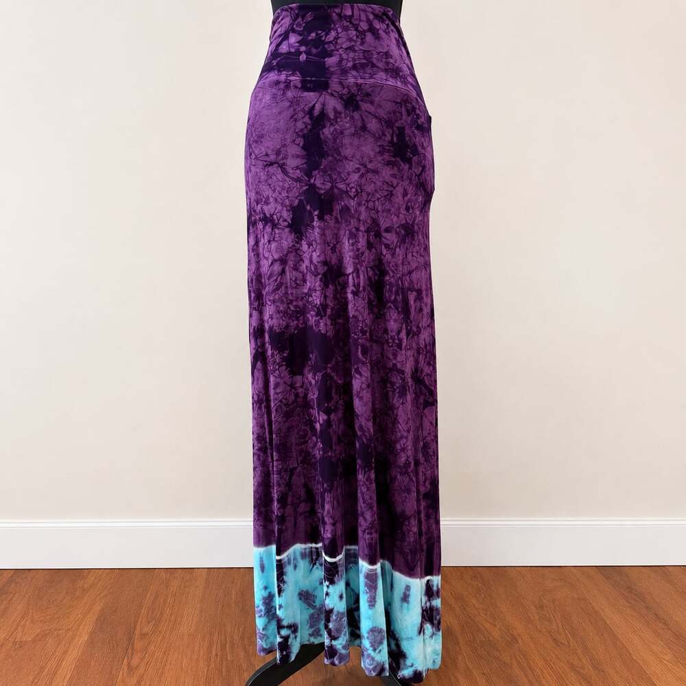 Y2K 2000s  Lucky Brand Tie Dye Long Maxi Skirt Purple Blue XS-S